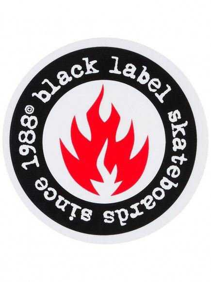Black Label Red Circle Logo - Black Label Since 88 Black Sticker