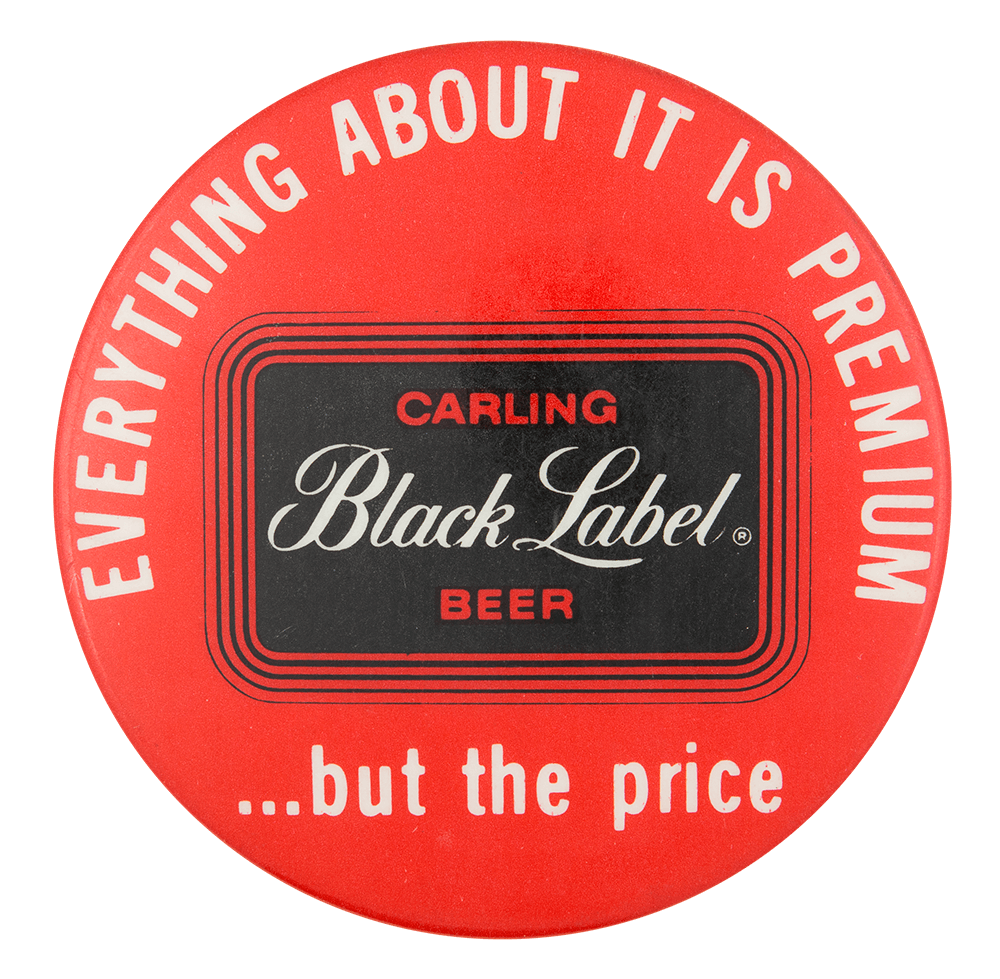 Black Label Red Circle Logo - Carling Black Label Beer. Busy Beaver Button Museum