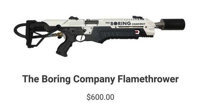 The Boring Company Flamethrower Logo - The latest from Elon Musk: Your very own Boring Company flamethrower