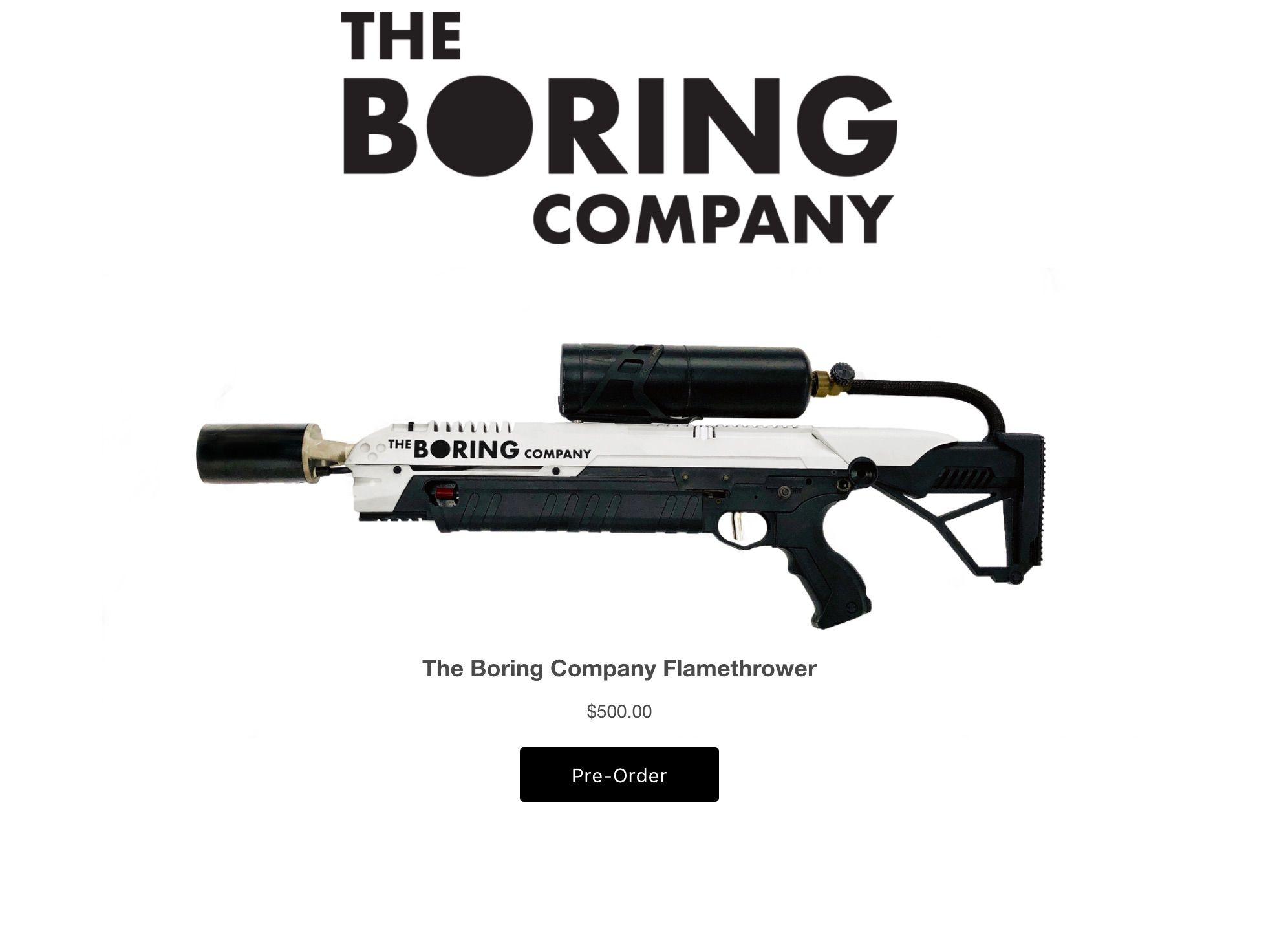 The Boring Company Flamethrower Logo - Elon Musk's flamethrower faces possible sales ban in California