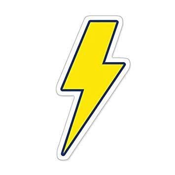 Lightning Bolt Car Logo - Lightning Bolt Vinyl Sticker Phone Helmet
