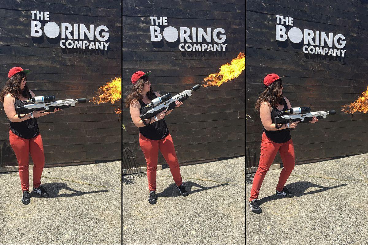 The Boring Company Flamethrower Logo - I Picked Up A Boring Company Not A Flamethrower And It's Mine Now