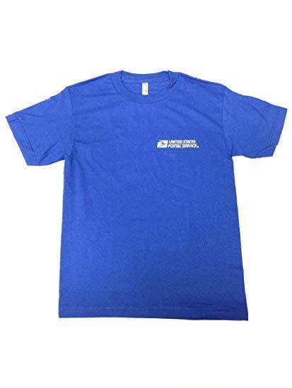 Post Office Blue Eagle Logo - Amazon.com: USPS New Post Office Royal Blue T-Shirt Postal Logo ON ...