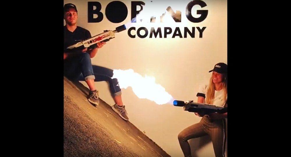 The Boring Company Flamethrower Logo - Scorching Competition: YouTuber Copies Elon Musk's Flamethrower ...