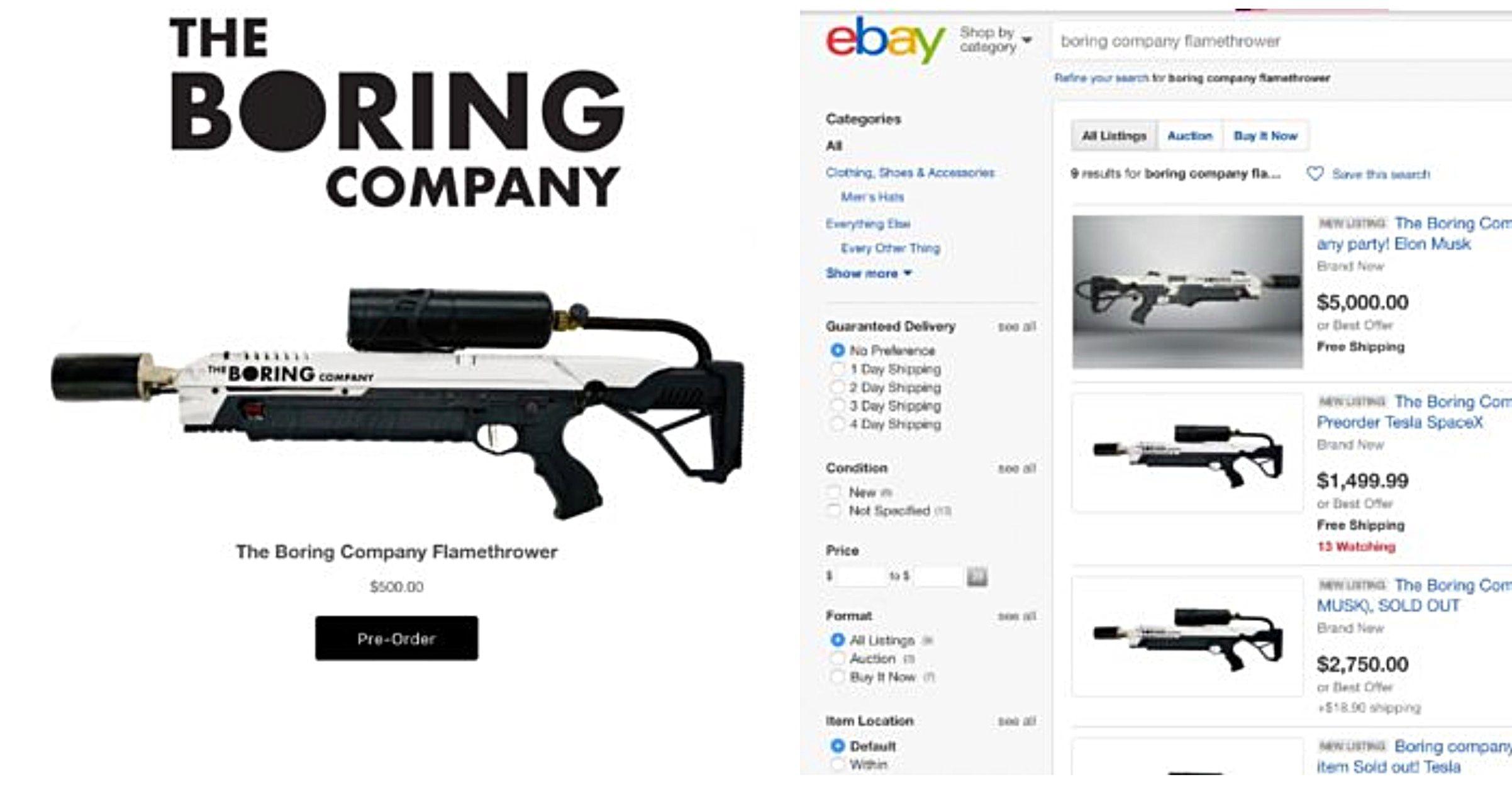 The Boring Company Flamethrower Logo - Scalpers Looking To Cash In On Elon Musk's Sold Out Flamethrower