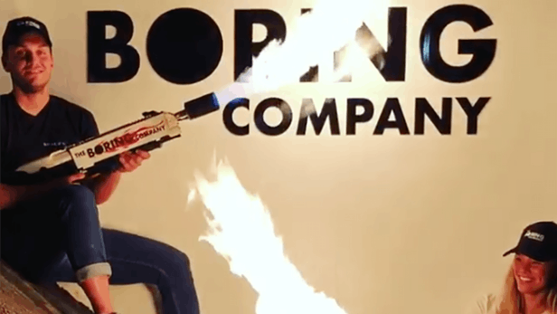 The Boring Company Flamethrower Logo - Elon Musk's tunneling company fires up its first. flamethrower?