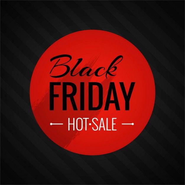 Black Label Red Circle Logo - Black background with a red label for black friday Vector. Free