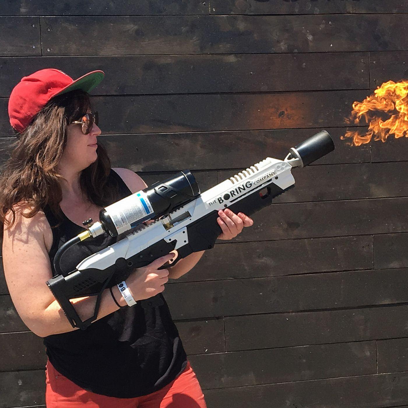 The Boring Company Flamethrower Logo - I picked up a Boring Company Not-A-Flamethrower and it's mine now ...