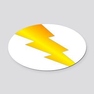 Circle with Lightning Bolt Car Logo - Lightning Bolt Car Magnets - CafePress