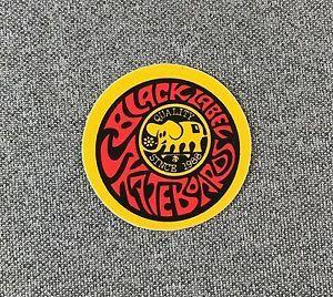 Black Label Red Circle Logo - Black Label Quality Skateboard Sticker SMALL 1.25in red si