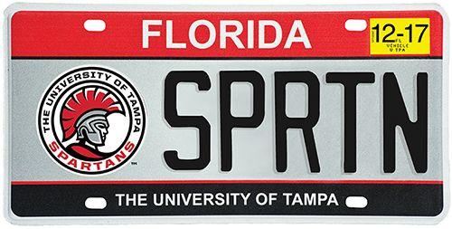 University of Tampa Logo - The University of Tampa License Plate