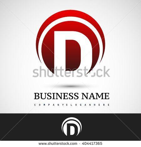 Black Label Red Circle Logo - Letter D logo icon design template elements on red circle