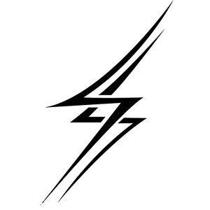 Lightning Bolt Car Logo - TRIBAL LIGHTNING BOLTS CAR DECAL STICKER