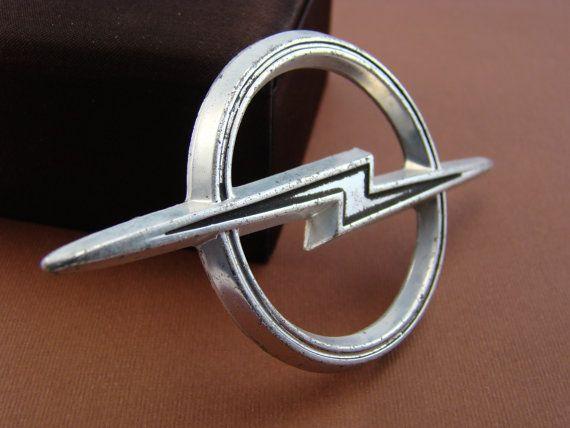 Lightning Bolt Car Logo - Vintage 1970's-1980's Opel Lightning Bolt Emblem - Ornament - Badge ...