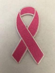Pink Ribbon Logo - Breast Cancer Awareness Pink Ribbon Logo Patch Iron On Sew Hoodie