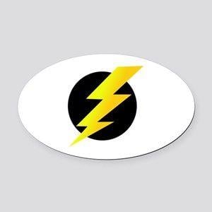 Circle with Lightning Bolt Car Logo - Lightning Bolt Car Magnets - CafePress