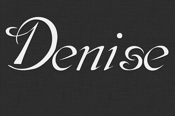 Denise Logo - Denise Typeface Script Fonts Creative Market