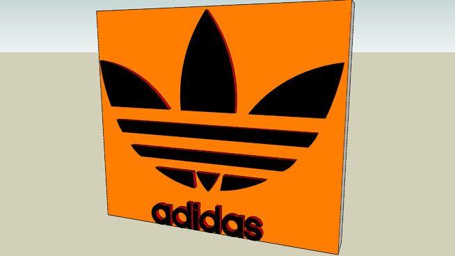 Orange Adidas Logo - A.D.I.D.A.S logo | 3D Warehouse
