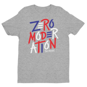 Two Words and Gray Logo - Two Words Zero Moderation Gray Tee CSUSA