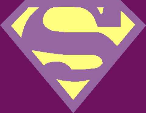 Purple Superman Logo - Purple Superman Symbol Tunisian Simple Stitch Crochet Afghan Graph