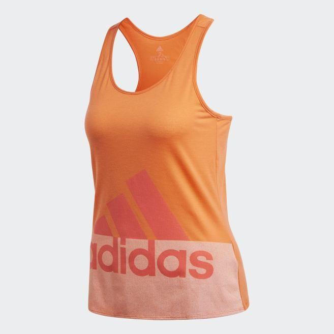 Orange Adidas Logo - Womens Breathable adidas Logo Tank Top [Trace Orange], Women adidas ...