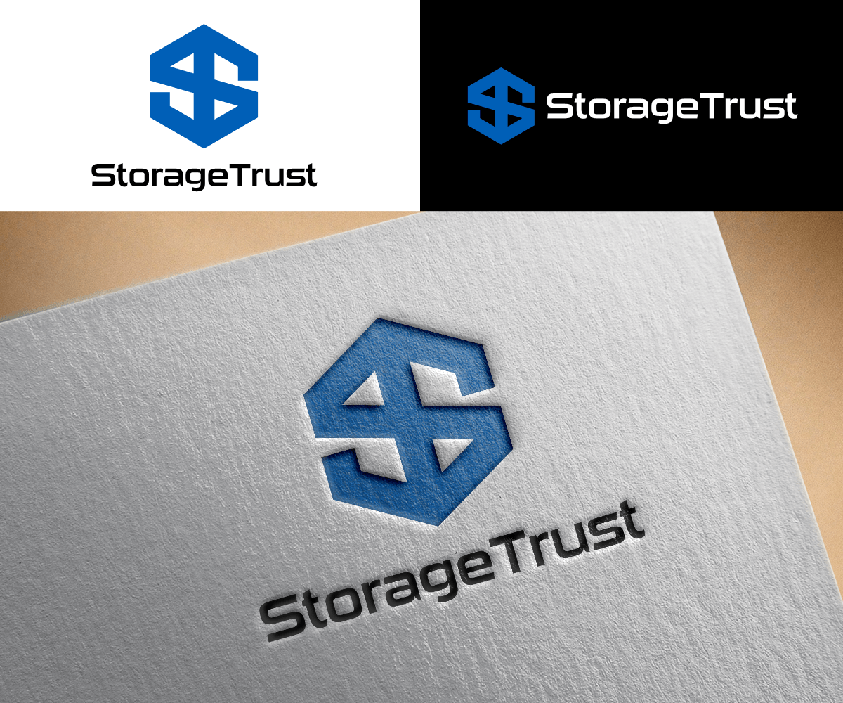 Two Words and Gray Logo - Modern, Professional, Business Logo Design for StorageTrust (with S ...