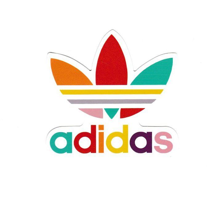 Orange Adidas Logo - 1861 adidas Pharrell Williams Originals Logo , 7x7 cm decal sticker ...