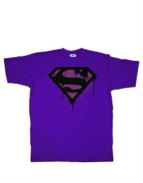 Purple Superman Logo - Superman T-Shirt, Superman Logo Splatter Purple T-Shirt | The Movie Shop