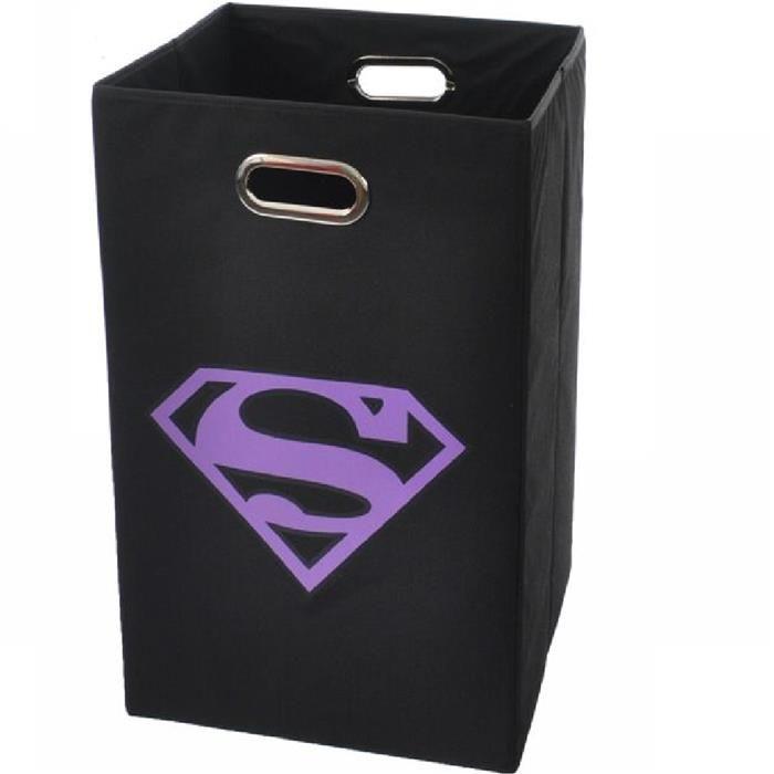 Purple Superman Logo - Superman Logo Purple Folding Laundry Basket