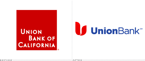 Red and Blue Bank Logo - Brand New: Union Bank of Not Just California
