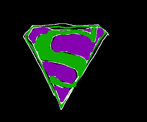 Purple Superman Logo - Superman meets his opposite - Drawception