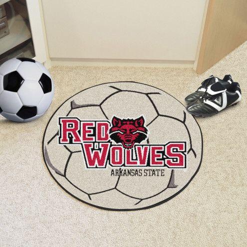 Red Wolf Soccer Logo - Arkansas State Red Wolves Soccer Ball Mat