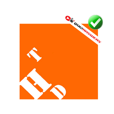 White On Orange Logo - Orange square Logos