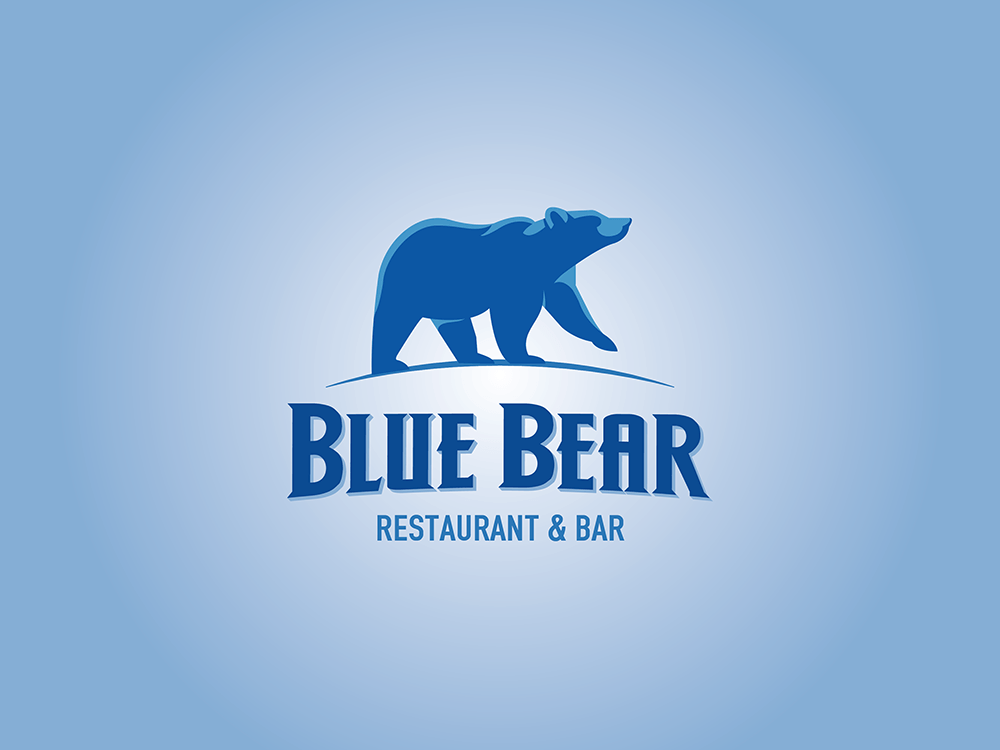 Blue Bear Logo - Modern, Personable, Restaurant Logo Design for Blue Bear