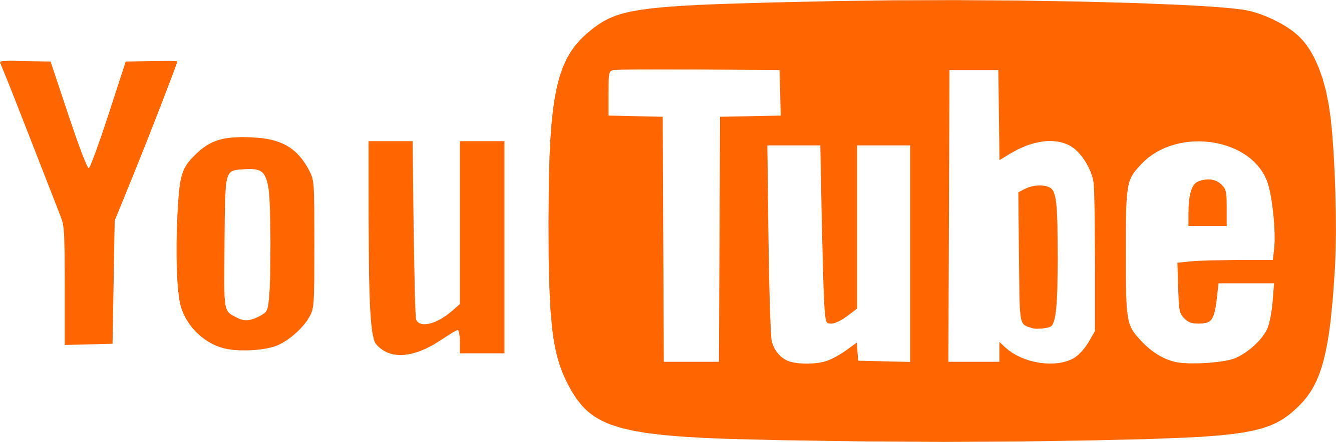 Orange and White Logo - Orange and white logo of YouTube free image