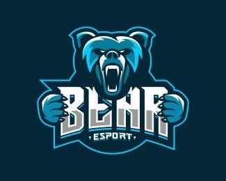 Blue Bear Logo - bear esport Designed