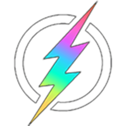 Lightning Roblox Logo Rainbow