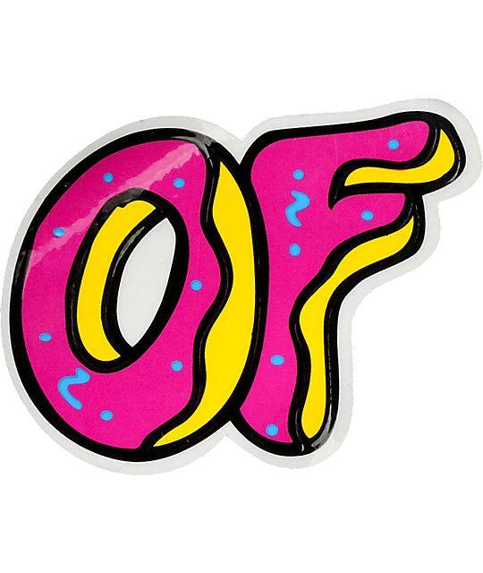 Odd Future Donut Logo - Odd Future OF Donut Vinyl Sticker | Zumiez