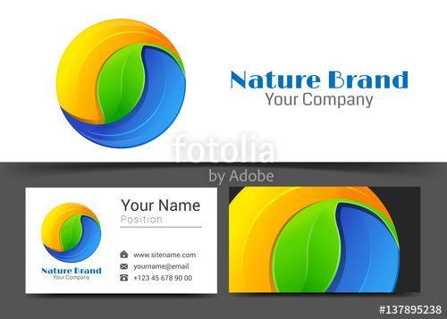 Multi Colored Round Company Logo - Organic and Natural emblem green ecology natural cosmetics circle ...