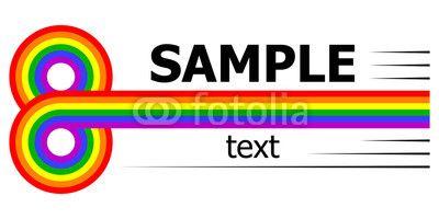 Multi Colored Round Company Logo - lgbt horizontal rainbow logo 8 infinity multicolored stripes, vector ...