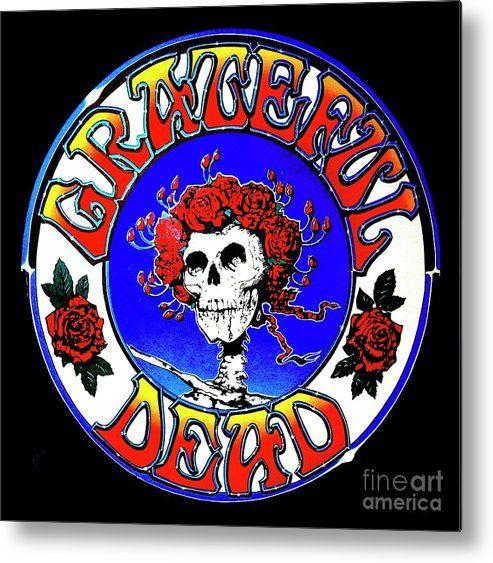 Grateful Dead Logo - Grateful Dead Logo Metal Print by Pg Reproductions