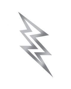 Silver Lightning Bolt Logo - Metallic Silver Lightning bolt creates an electrifying look