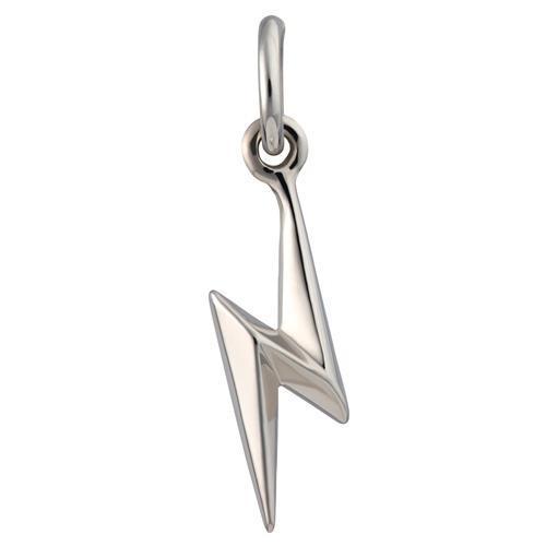 Silver Lightning Bolt Logo - Silver Lightning Bolt Charm – Lily Charmed