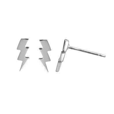 Silver Lightning Bolt Logo - Boma Jewelry Sterling Silver Lightning Bolt Stud