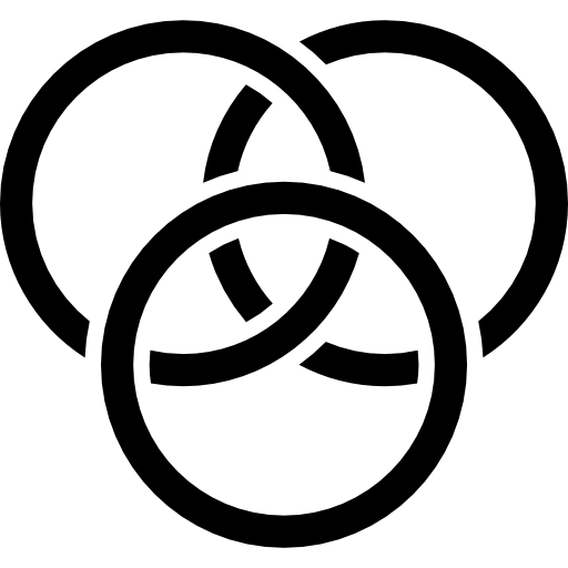 Three Circle Logo - Three circles of colors interface symbol - Free interface icons