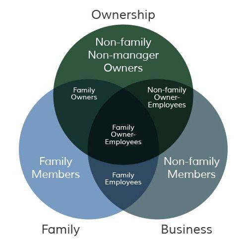 Three Circle Logo - Three Circle Model Of The Family Business System. Davis And Tagiuri