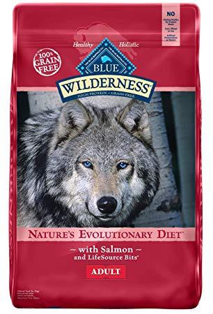 Blue Dog Food Logo - Blue Buffalo Wilderness Grain Free Dry Dog Food, Salmon Recipe, 24