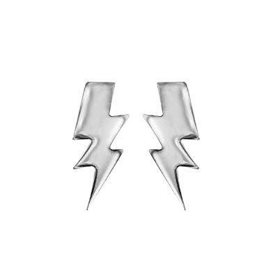 Silver Lightning Bolt Logo - Tuscany Silver Sterling Silver Lightning Bolt Stud Earrings: Amazon ...