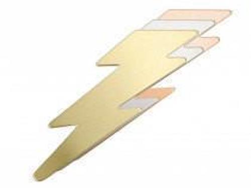 Silver Lightning Bolt Logo - Nickel Silver Lightning Bolt (IA) - 1/2