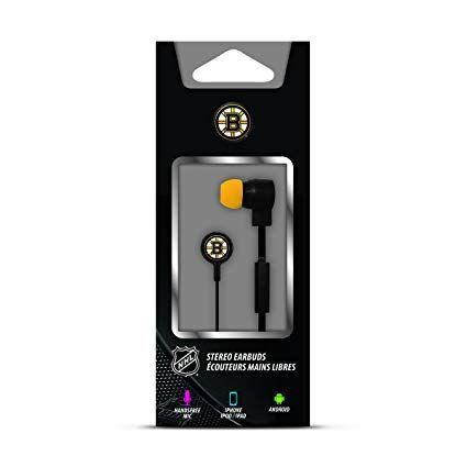 Amazon.com Big Logo - Amazon.com : Mizco NHL Boston Bruins Big Logo Ear Buds, Small, Black ...